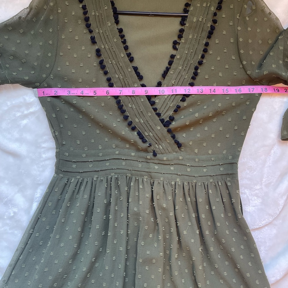 Zara Basic Hunter Green with black mini dress. Size M. - Picture 4 of 4